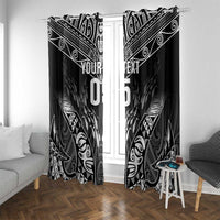 Custom New Zealand Fishing Window Curtain Aotearoa Maori Koru - Polynesian Pride
