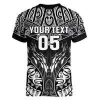 Custom New Zealand Fishing Women V-Neck T-Shirt Aotearoa Maori Koru - Polynesian Pride