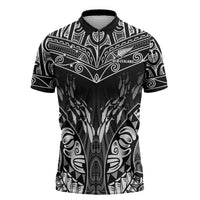 Custom New Zealand Fishing Zipper Polo Shirt Aotearoa Maori Koru - Polynesian Pride