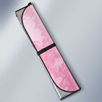 Memorial Pink Breast Cancer Awareness Auto Sun Shade Plumeria Floral Tribal Pattern - Polynesian Pride