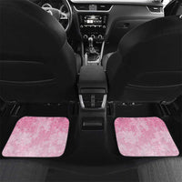 Personalised Memorial Pink Breast Cancer Awareness Car Mats Plumeria Floral Tribal Pattern - Polynesian Pride
