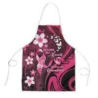 Memorial Breast Cancer Awareness Apron Plumeria Floral Tribal Pattern - Polynesian Pride