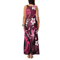 Personalised Memorial Breast Cancer Awareness Family Matching Tank Maxi Dress and Hawaiian Shirt Plumeria Floral Tribal Pattern LT05 - Polynesian Pride