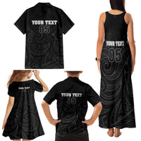 Custom New Zealand Marathon Family Matching Tank Maxi Dress and Hawaiian Shirt Maori Style