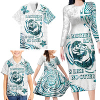 New Zealand Aotearoa Hari Ra Mama Family Matching Long Sleeve Bodycon Dress and Hawaiian Shirt A Mother's Love Is Like No Otter LT05 - Polynesian Pride