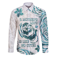 New Zealand Aotearoa Hari Ra Mama Family Matching Long Sleeve Bodycon Dress and Hawaiian Shirt A Mother's Love Is Like No Otter LT05 Dad's Shirt - Long Sleeve White - Polynesian Pride