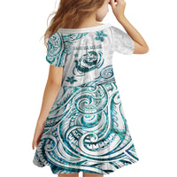 New Zealand Aotearoa Hari Ra Mama Family Matching Off Shoulder Short Dress and Hawaiian Shirt A Mother's Love Is Like No Otter