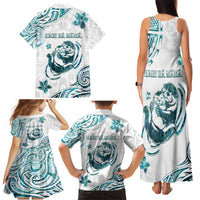 New Zealand Aotearoa Hari Ra Mama Family Matching Tank Maxi Dress and Hawaiian Shirt A Mother's Love Is Like No Otter