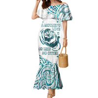 New Zealand Aotearoa Hari Ra Mama Mermaid Dress A Mother's Love Is Like No Otter LT05 Women White - Polynesian Pride