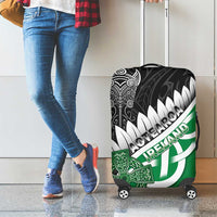 New Zealand And Ireland Rugby Luggage Cover Silver Fern With Celtic Cross