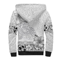 Hawaii Hibiscus With White Polynesian Pattern Sherpa Hoodie LT05 - Polynesian Pride