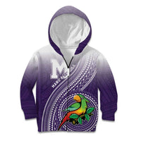 Personalized Manua High School Kid Hoodie Polynesian Tribal Pattern