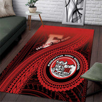Fagaitua High School Area Rug Polynesian Tribal Pattern