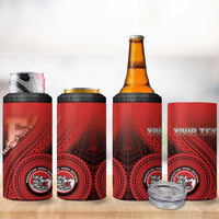 Personalized Fagaitua High School 4 in 1 Can Cooler Tumbler Polynesian Tribal Pattern