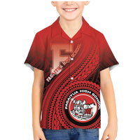 Personalized Fagaitua High School Family Matching Mermaid Dress and Hawaiian Shirt Polynesian Tribal Pattern LT05 Son's Shirt Red - Polynesian Pride