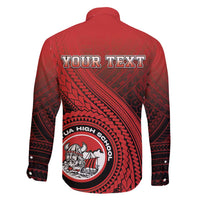 Personalized Fagaitua High School Family Matching Tank Maxi Dress and Hawaiian Shirt Polynesian Tribal Pattern