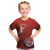 Personalized Fagaitua High School Kid T Shirt Polynesian Tribal Pattern