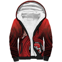 Personalized Fagaitua High School Sherpa Hoodie Polynesian Tribal Pattern