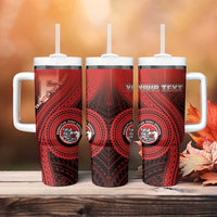 Personalized Fagaitua High School Tumbler With Handle Polynesian Tribal Pattern