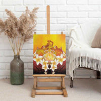 Tahiti Heiva Festival Canvas Wall Art Tahitian Vahine Plumeria Flowers LT05 - Polynesian Pride