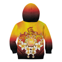 Tahiti Heiva Festival Kid Hoodie Tahitian Vahine Plumeria Flowers