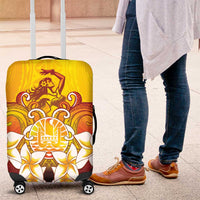 Tahiti Heiva Festival Luggage Cover Tahitian Vahine Plumeria Flowers LT05 Yellow - Polynesian Pride