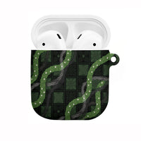 Hawaiian Quilt AirPods Case Pele Hair Hinahina Lei Black Version