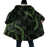 Hawaiian Quilt Cloak Pele Hair Hinahina Lei Black Version