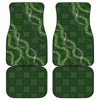Hawaiian Quilt Car Mats Pele Hair Hinahina Lei Green Version