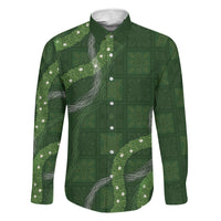 Hawaiian Quilt Family Matching Mermaid Dress and Hawaiian Shirt Pele Hair Hinahina Lei Green Version LT05 Daughter's Dress Green - Polynesian Pride