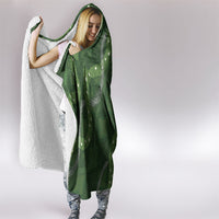 Hawaiian Quilt Hooded Blanket Pele Hair Hinahina Lei Green Version