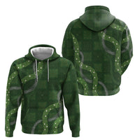 Hawaiian Quilt Hoodie Pele Hair Hinahina Lei Green Version