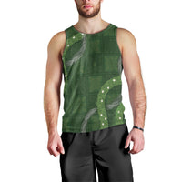 Hawaiian Quilt Men Tank Top Pele Hair Hinahina Lei Green Version