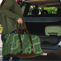 Hawaiian Quilt Travel Bag Pele Hair Hinahina Lei Green Version