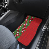 Tonga Language Week Car Mats Heilala Floral Red