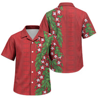 Tonga Language Week Family Matching Off Shoulder Maxi Dress and Hawaiian Shirt Heilala Floral Red LT05 Son's Shirt Red - Polynesian Pride