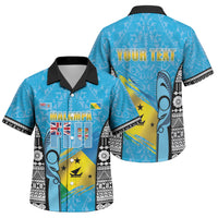 Personalised Malampa Fiji Day 2026 Family Matching Tank Maxi Dress and Hawaiian Shirt Unique Style LT05 Son's Shirt Blue - Polynesian Pride