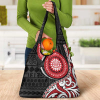 New Zealand Red Maori Koru Simple Style Grocery Bag