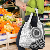 New Zealand White Maori Koru Simple Style Grocery Bag