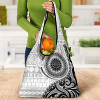 New Zealand White Maori Koru Simple Style Grocery Bag