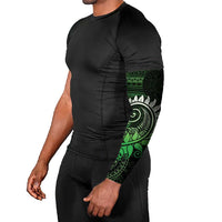 New Zealand Maori Koru Fern Arm Sleeves Spiral Polynesian Style Green - Polynesian Pride