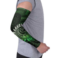 New Zealand Maori Koru Fern Arm Sleeves Spiral Polynesian Style Green - Polynesian Pride