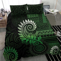 New Zealand Maori Koru Fern Bedding Set Spiral Polynesian Style Green