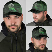New Zealand Maori Koru Fern Classic Cap Spiral Polynesian Style Green - Polynesian Pride