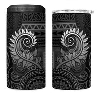 New Zealand Maori Koru Fern 4 in 1 Can Cooler Tumbler Spiral Polynesian Style Gray LT05 One Size: 16 oz Gray - Polynesian Pride