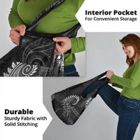 New Zealand Maori Koru Fern Grocery Bag Spiral Polynesian Style Gray