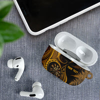 Personalised New Zealand Gold Darts AirPods Case Maori Fern Curve Style
