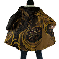 Personalised New Zealand Gold Darts Cloak Maori Fern Curve Style
