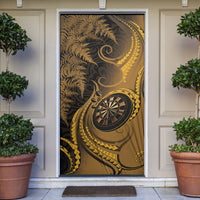 New Zealand Gold Darts Door Cover Maori Fern Curve Style