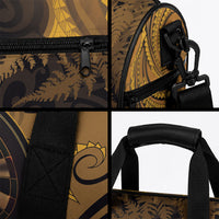 Personalised New Zealand Gold Darts Duffle Bag Maori Fern Curve Style